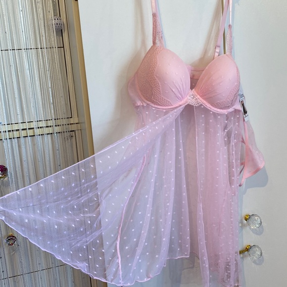 Flora Barbie Pink 2 Piece Baby Doll Set Size Large NWT - Picture 4 of 15